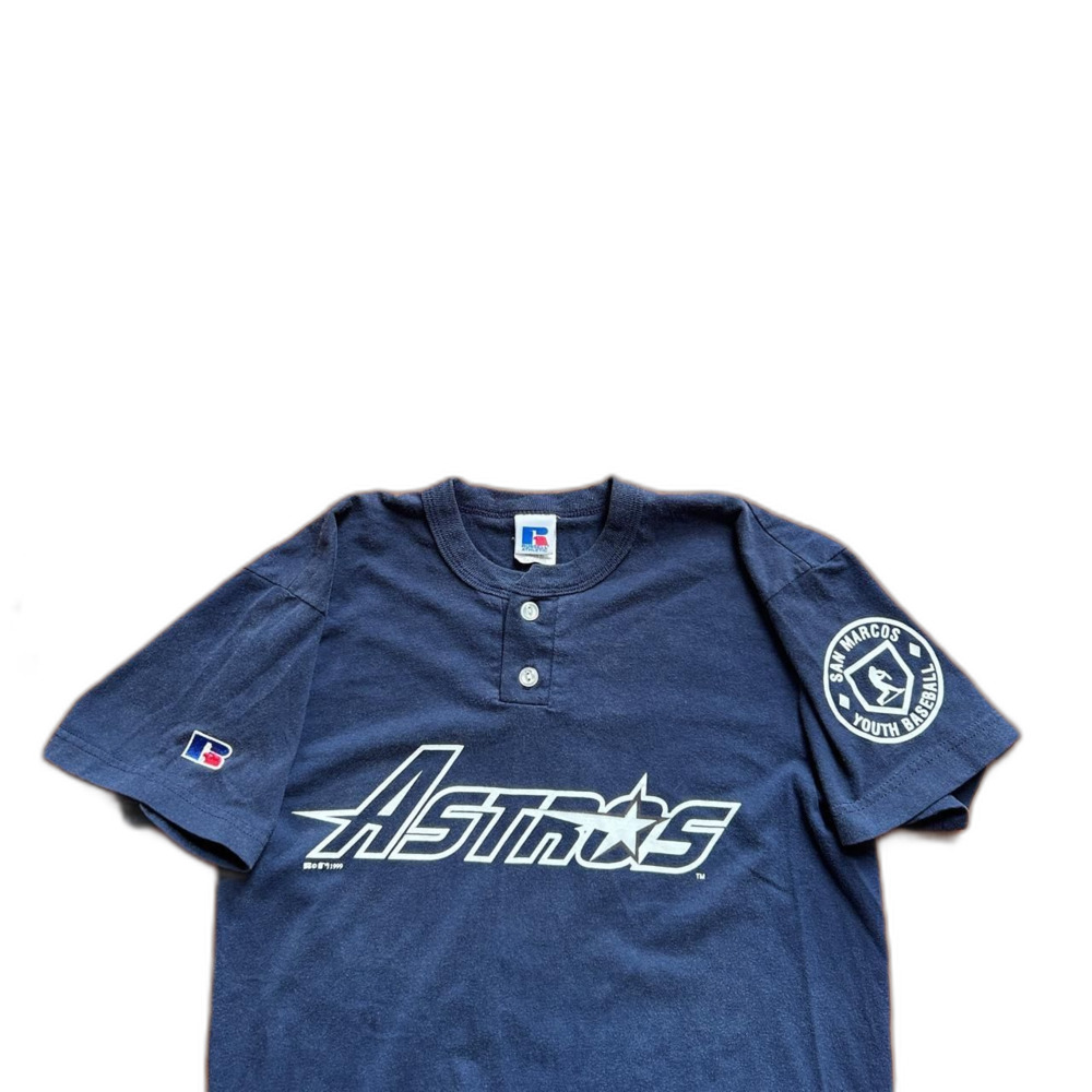 Vintage 1999 MLB Houston Astros baseball youth league tee shirt #4